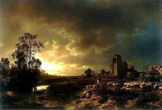 Abendstimmung in der Campagna, Oswald achenbach